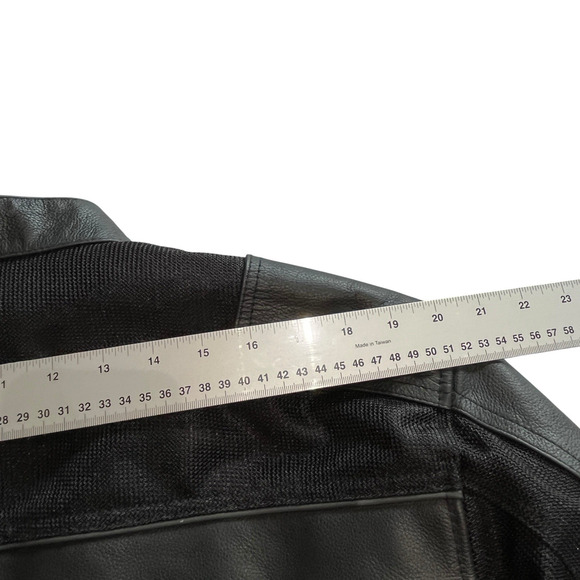 River Road Motorcycle Jacket Men's Size 44 Mesh Ventilated Black Zip Out Liner - Picture 13 of 16